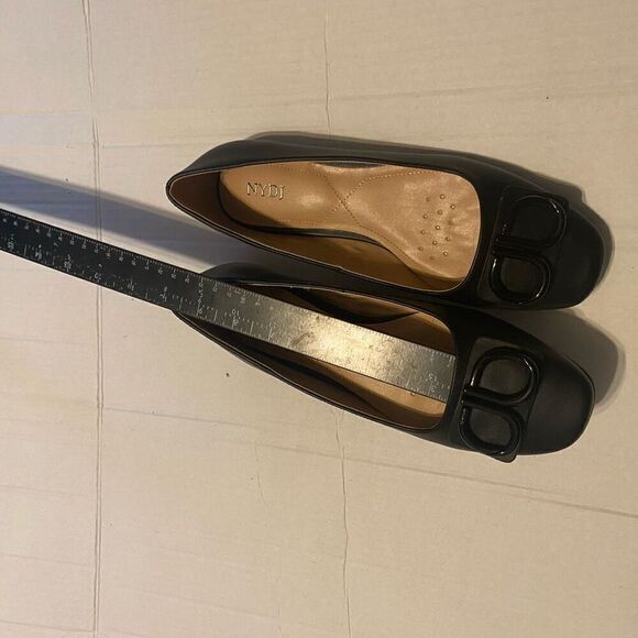 NYDJ Women’s Faiza Nappa Leather Black Metal Bit Slip On Shoes Size 6.5 SEE DESC - Picture 6 of 12